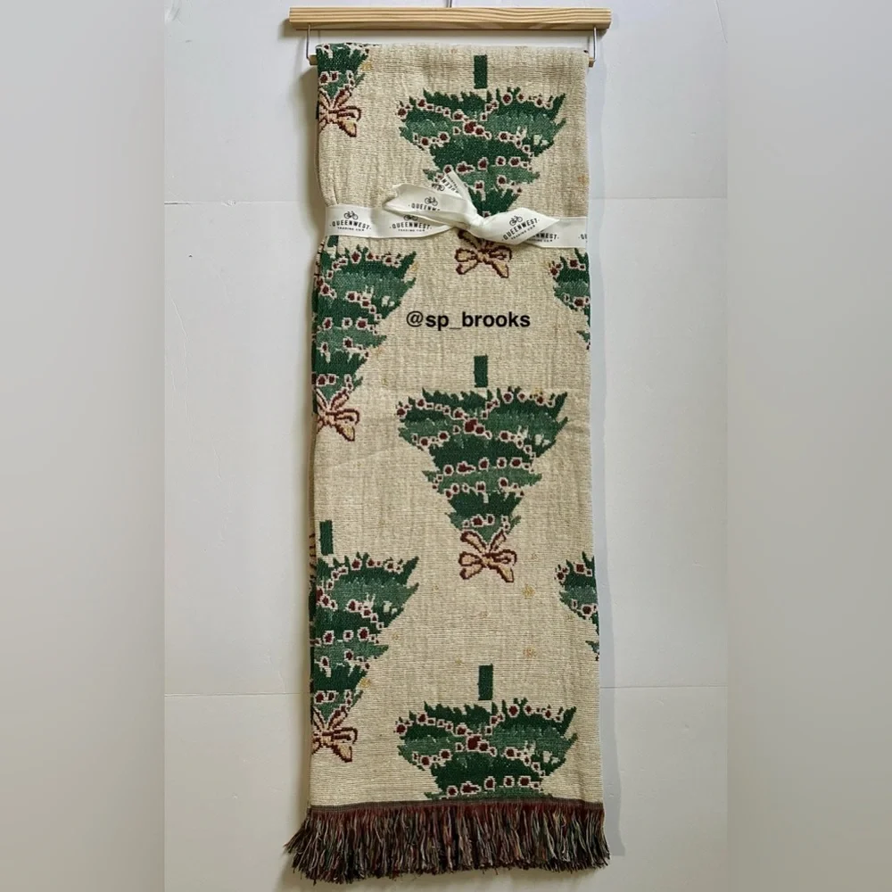 🎁Queenwest Decorative Throw - Jacquard - Reversible Christmas Holiday Throw